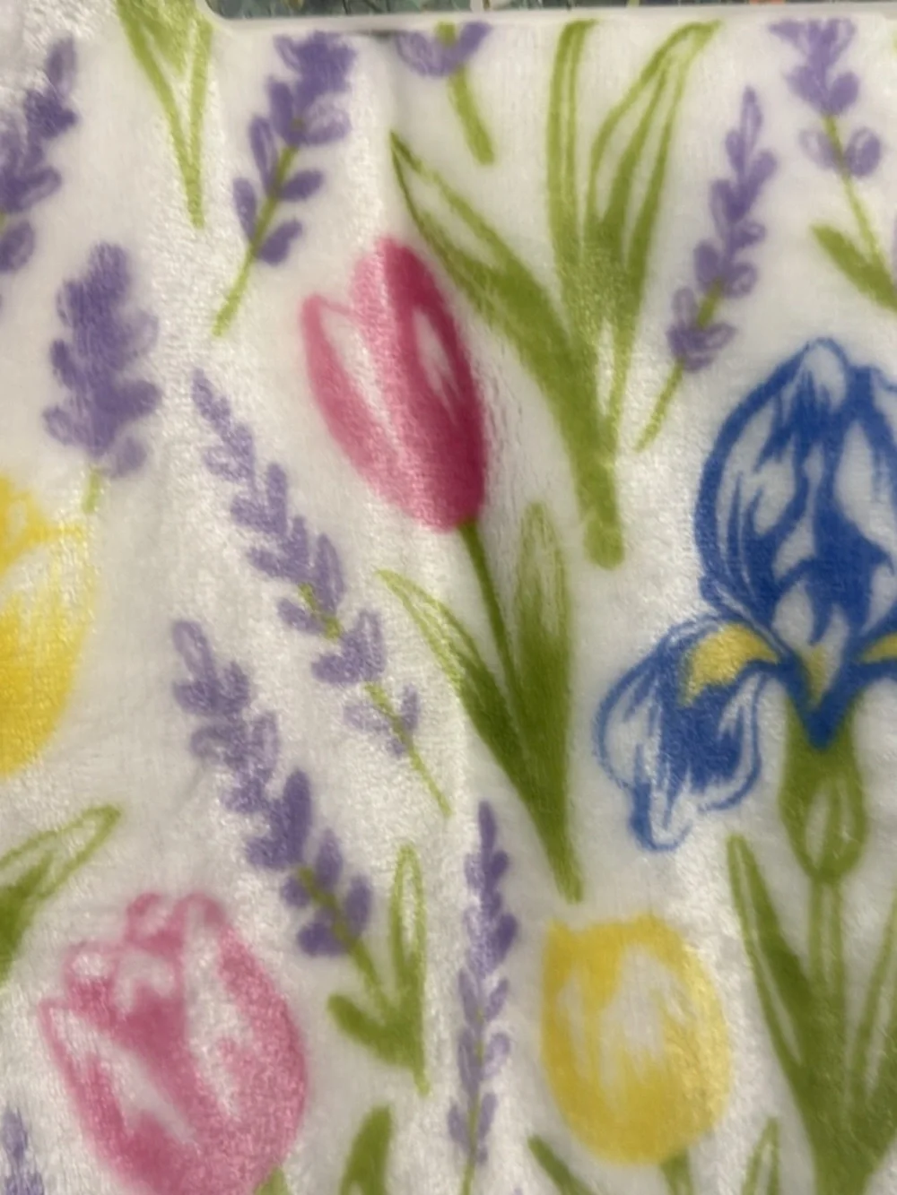 Springtime Wishes Plush Throw - Floral Pastel Bouquet